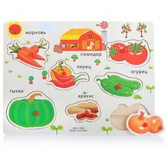 Пазл-вкладыш Щепочка D0466 "Овощи" (размер рамки 30x22см.)