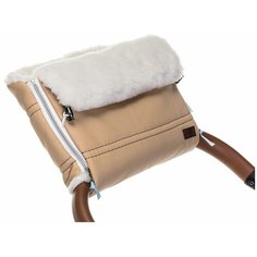 Nuovita Муфта меховая для коляски Alpino Lux Bianco beige/бежевый