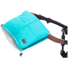 Nuovita Муфта меховая для коляски Siberia Bianco blu/голубой