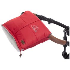 Nuovita Муфта меховая для коляски Siberia Bianco rosso/красный