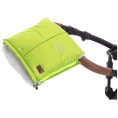 Nuovita Муфта меховая для коляски Siberia Bianco verde chiaro/салатовый