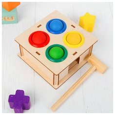 115102 WoodLand Toys Стучалка-сортер Квадратная, с молотком WoodLand Toys