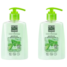 Чистая линия Мягкое Крем-мыло Двойное увлажнение 250 мл (2 шт в наборе)