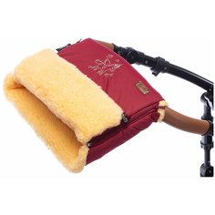 Nuovita Муфта меховая для коляски Islanda Pesco bordo/бордовый