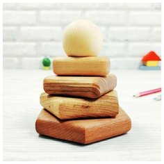 L0405 Леснушки Пирамидка Эрудит, 5 пород Леснушки (Натуральное дерево)