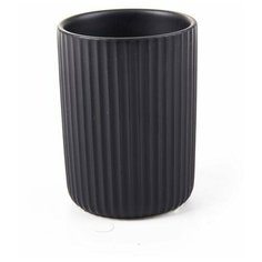 "Плиссе Черный Матовый" Стакан д/зубн. щеток керамика CE1610QA-TB Аквалиния