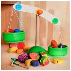 Деревянные детские весы с гирьками Вальда, V0202 Леснушки