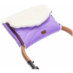 Nuovita Муфта меховая для коляски Tundra Bianco viola/фиолетовый