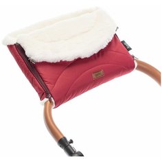 Nuovita Муфта меховая для коляски Tundra Bianco bordo/бордовый