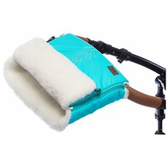 Nuovita Муфта меховая для коляски Islanda Bianco blu/голубой