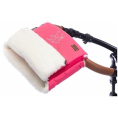 Nuovita Муфта меховая для коляски Islanda Bianco rosa/розовый