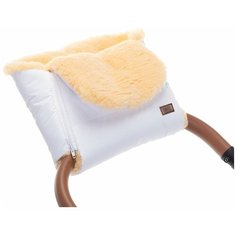Nuovita Муфта меховая для коляски Vichingo Pesco bianco/белый