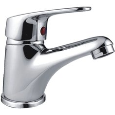 HAIBA Смеситель для умывальника латунный с литым изливом, хромированный, HB16