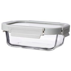 Контейнер для еды Smart Solutions стеклянный 370 мл светло-бежевый ID370RC_7534C