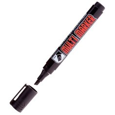 Маркер перманентный Crown "Multi Marker Chisel" черный, скошенный, 5мм