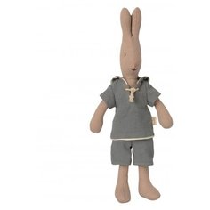 Мягкая игрушка Maileg Кролик моряк в серо-голубом костюме 26 см