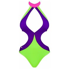 Купальник монокини Obsessive, размер L, фиолетовый/зеленый