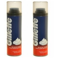 GILLETTE Пена для бритья Чистое бритье 200мл 2 шт в наборе