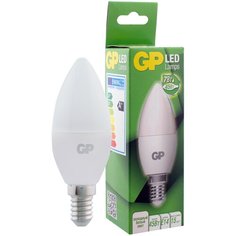 Светодиодные лампы GP свеча, 7 Вт. E14, холодный свет (4000К)