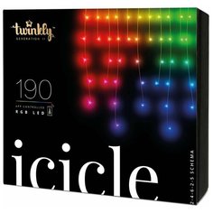 Смарт гирлянда Twinkly Icicle 190 LED светодиодная Сосулька, новогодняя гирлянда, смарт гирлянда