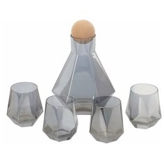 Набор питьевой из 5-ти предм.: графин 1350 мл и 4 стакана 300 мл, L16 W14 H20,5 см KSM-758330 Remeco Collection