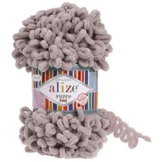 Пряжа Alize Puffy Fine (Пуффи Файн) 268 какао 100% микрополиэстер 100г 14м 5шт