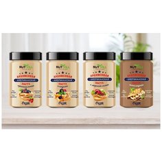 Арахисовая паста Без сахара, Без глютена, NutVill, 4 шт по 180 г