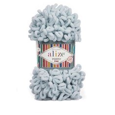 Пряжа Alize Puffy Fine (Пуффи Файн) 500 серый 100% микрополиэстер 100г 14м 5шт