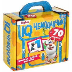 Игра настольная развивающая Умные игры "Буба. Цифры, цвета, фигуры. IQ чемоданчик" 35 карточек