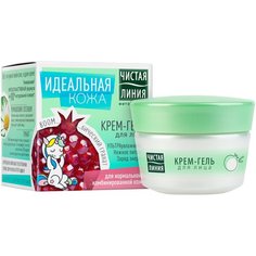 Чистая линия Идеальная кожа крем-гель для лица для нормальной и комбинированной кожи, 45 мл