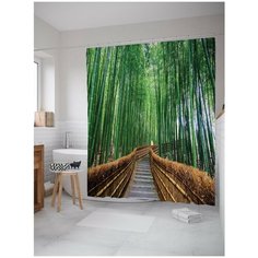 Штора для ванной JoyArty Дорожка в бамбуковом лесу 180х200 (sc-7569)