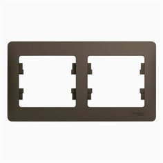 Рамка 2п Schneider ElectricGSL000802 GLOSSA, коричневый