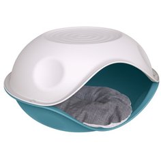 Домик Lilli Pet Bed Ufo для домашних животных с подушкой, 57x48x32см, голубой