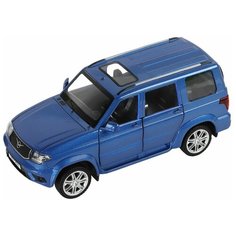 Машинка детская, металлическая, инерционная, Автопанорама, коллекционная, УАЗ "PATRIOT", масштаб 1:26, цвет темно-синий металлик, откываются 4 двери, капот.