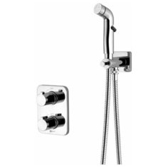 Смеситель Lemark Yeti LM7820С термостатический с гигиеническим душем, встраиваемый