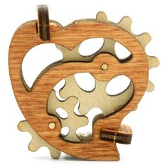 L-1450 Деревянная заготовка конструктор  Сердце  4,5*4,4*1,5см Астра Astra & Craft
