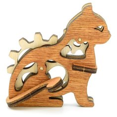 L-1447 Деревянная заготовка конструктор  Кошка  6,2*6,5*2,9см Астра Astra & Craft