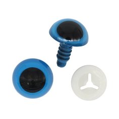 Глазки пластиковые с фиксатором 14мм, 24шт/упак (голубой) АЙРИС пресс