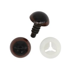 Глазки пластиковые с фиксатором 12мм, 24шт/упак (коричневый) АЙРИС пресс