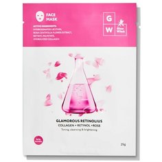 Glow Witch Тонизирующая тканевая маска для лица (3-е поколение) с коллагеном, ретинолом, экстрактом розы