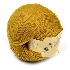 Пряжа для вязания ПЕХ Детский каприз трикотажный (50% мериносовая шерсть, 50% фибра) 5х50г/400м цв.033 золотистая олива Пехорка ПЕХ.дктр.033