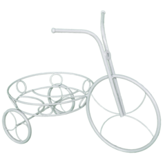 Подставка для цветов "Велосипед", цвет белое серебро ЗМИ