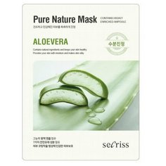 Secriss маска тканевая Pure Nature Mask Pack Aloevera укрепляющая с экстрактом алоэ вера, 25 мл