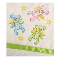 Полотенце детское SANTALINO мишки 50*90 см, зеленая сумка