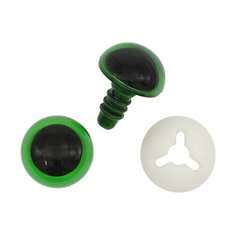 Глазки пластиковые с фиксатором 16мм, 24шт/упак (зеленый) АЙРИС пресс