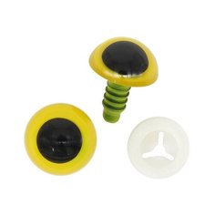 Глазки пластиковые с фиксатором 14мм, 24шт/упак (янтарный) АЙРИС пресс