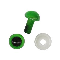 Глазки пластиковые с фиксатором 6мм, 24шт/упак (зеленый) АЙРИС пресс