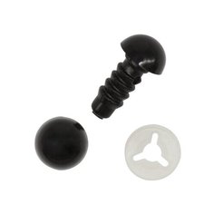 Глазки-бусинки пластиковые, с фиксатором, цв. черный, 8мм, 24 шт/упак АЙРИС пресс