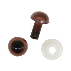 Глазки пластиковые с фиксатором 6мм, 24шт/упак (коричневый) АЙРИС пресс