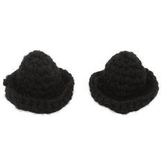 AR532 Шляпка для кукол 6см, 2шт/упак (черный) АЙРИС пресс